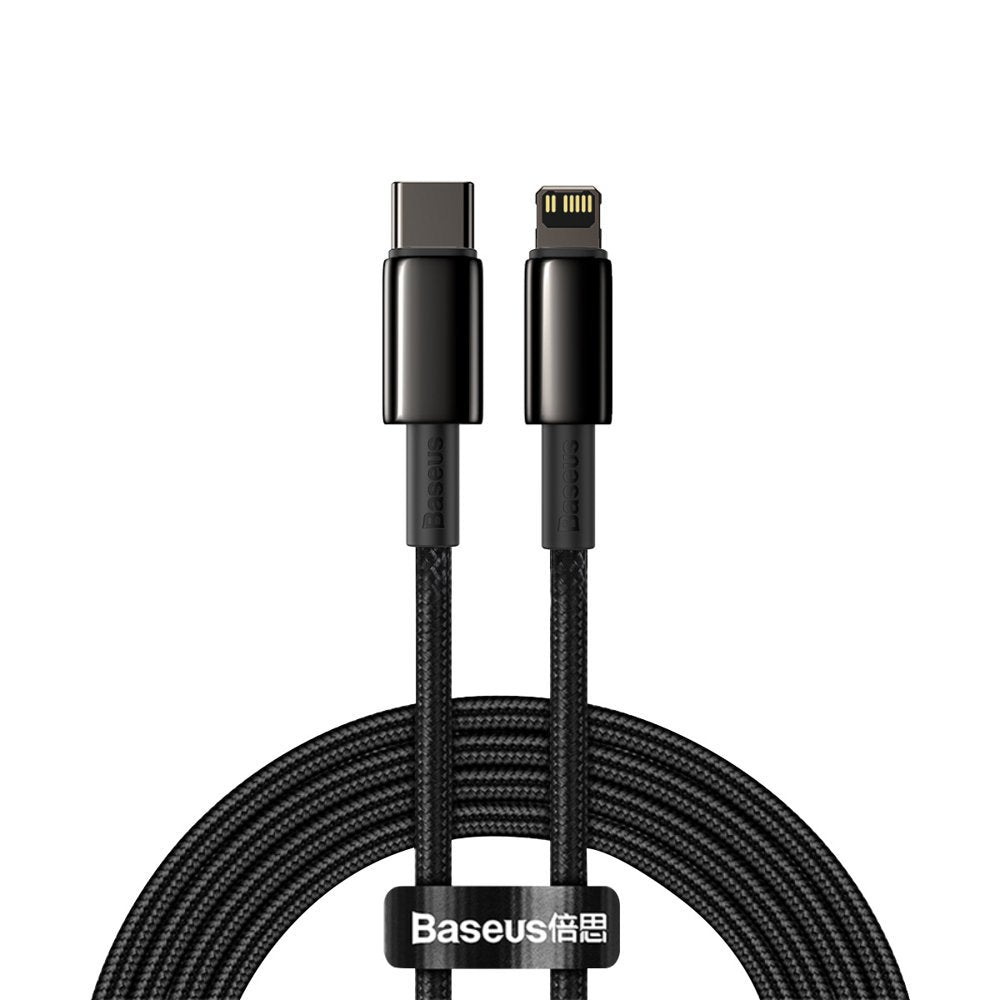 Baseus CATLWJ-A01 Lightning - USB-C PD 20W 480Mb/s 2m kabel - sort