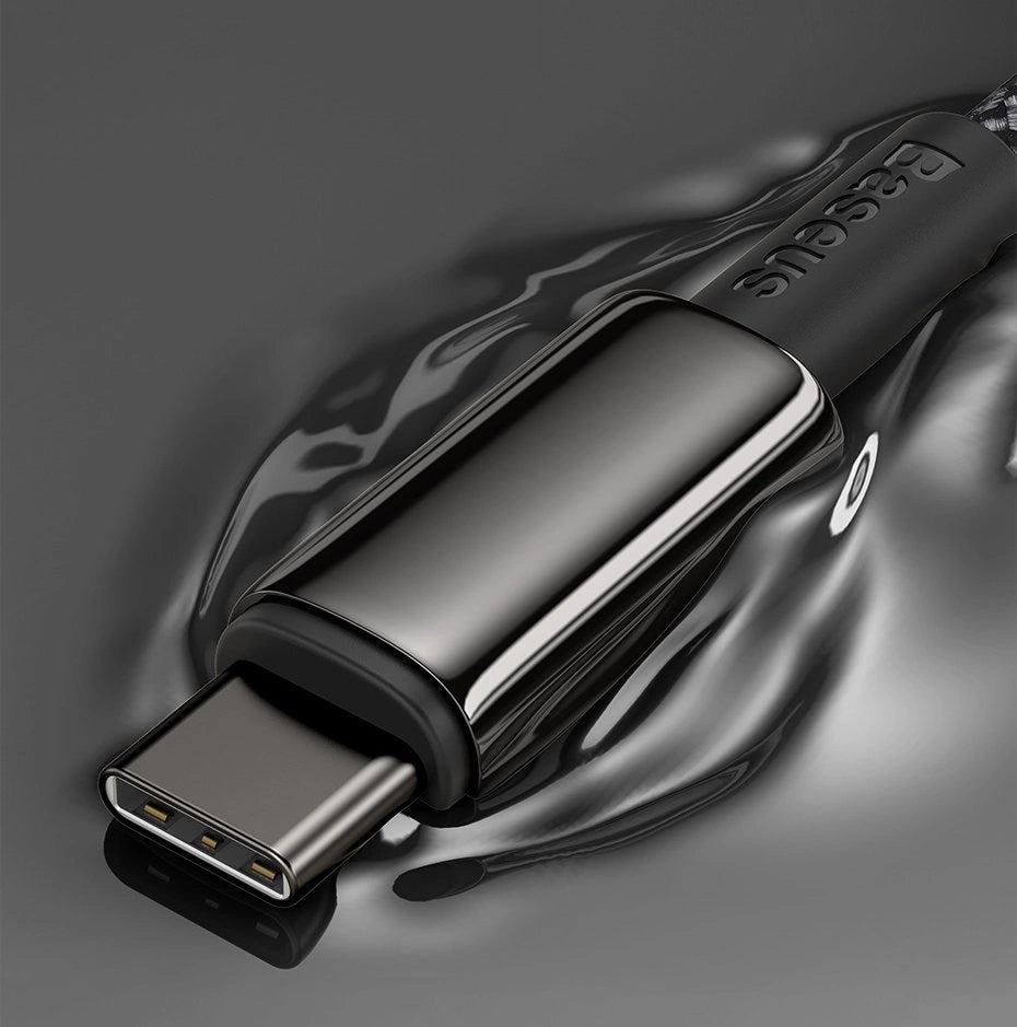Baseus CATWJ-01 USB-C - USB-C PD QC kabel 100W 5A 1m - sort