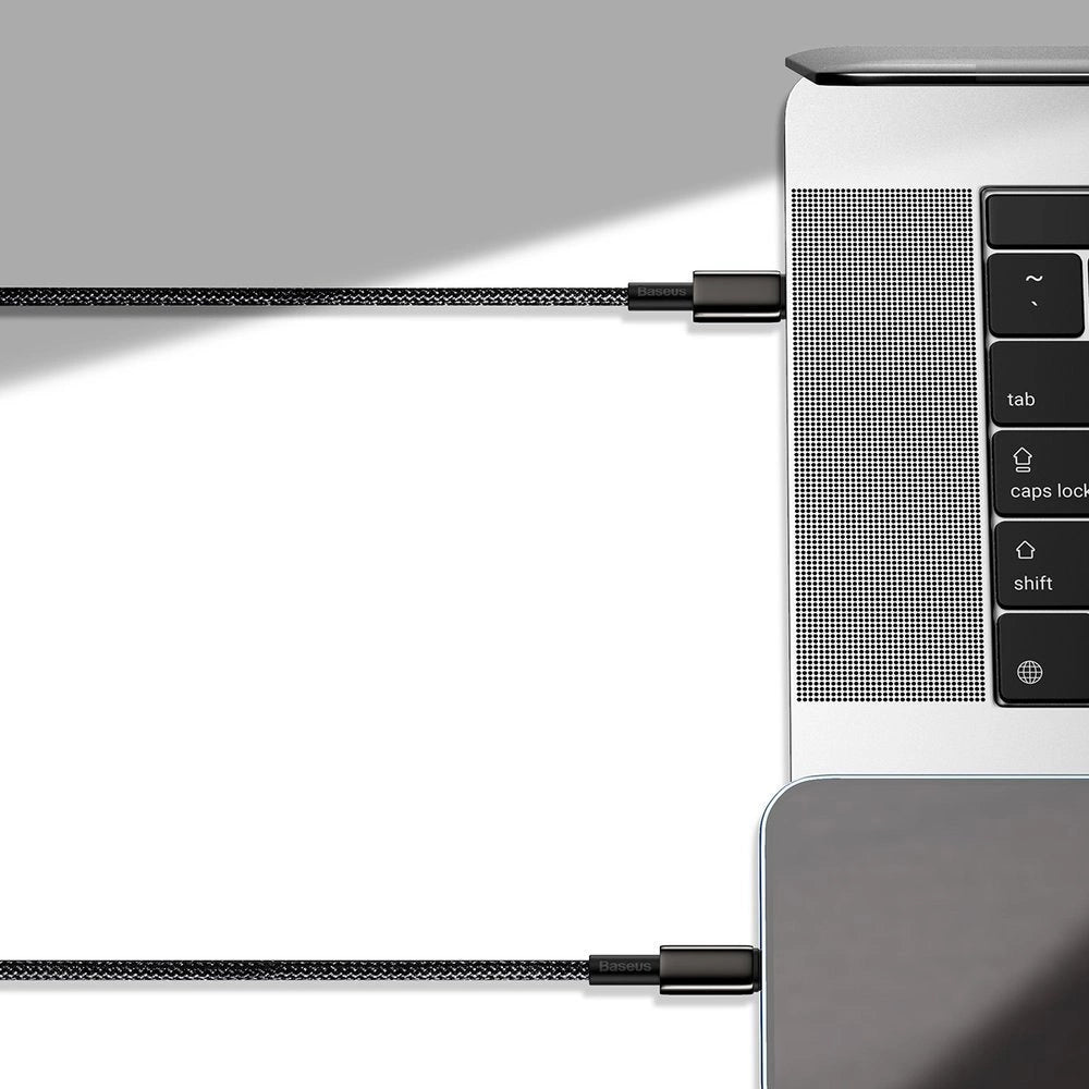 Baseus CATWJ-01 USB-C - USB-C PD QC kabel 100W 5A 1m - sort
