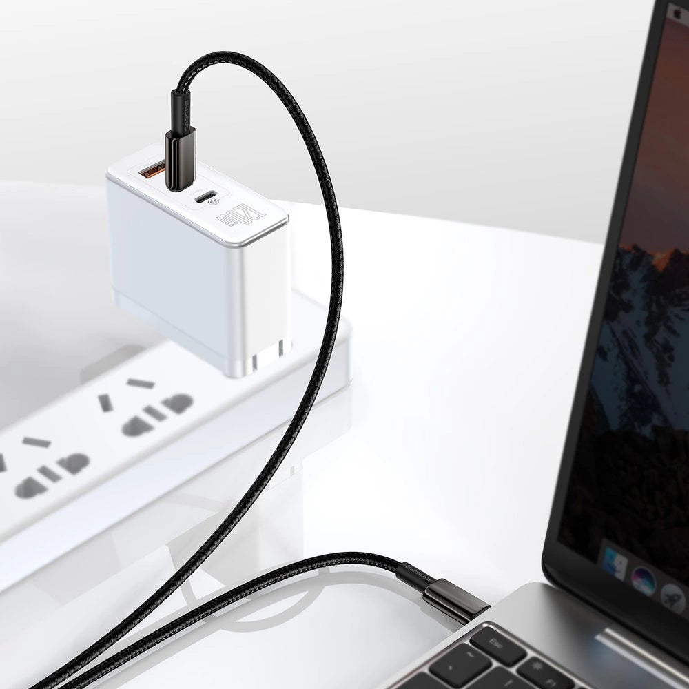 Baseus CATWJ-01 USB-C - USB-C PD QC kabel 100W 5A 1m - sort