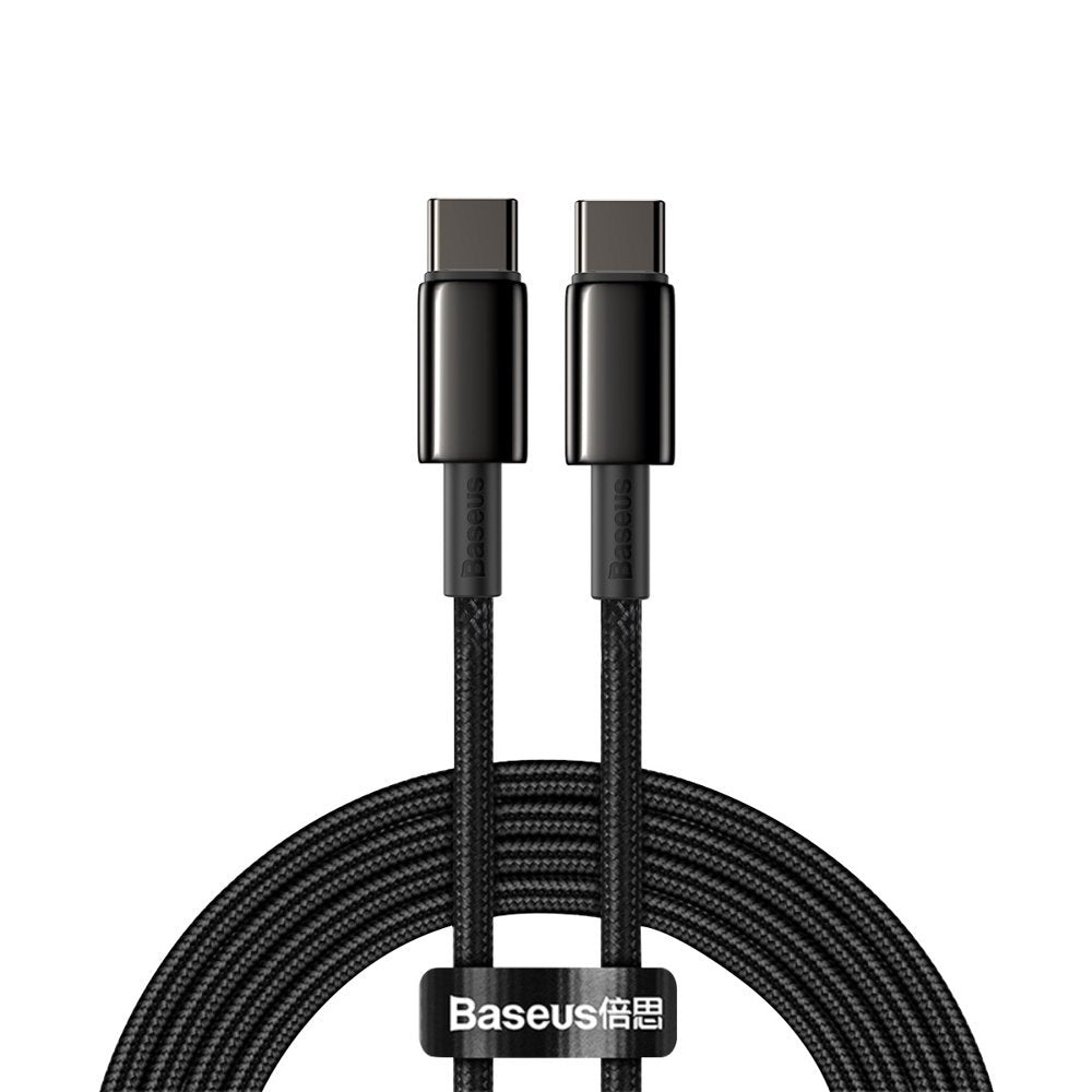 Baseus CATWJ-A01 USB-C - USB-C PD QC kabel 100W 5A 480Mb/s 2m - sort