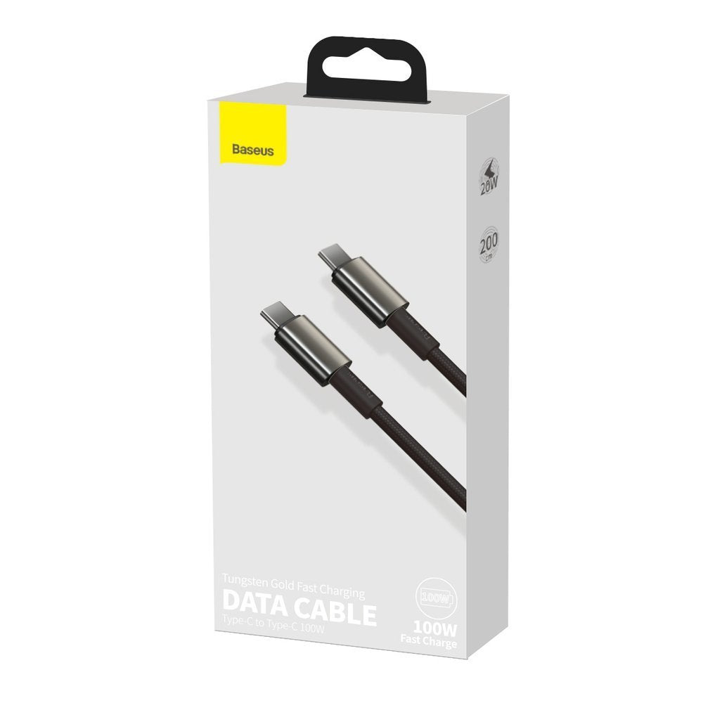 Baseus CATWJ-A01 USB-C - USB-C PD QC kabel 100W 5A 480Mb/s 2m - sort