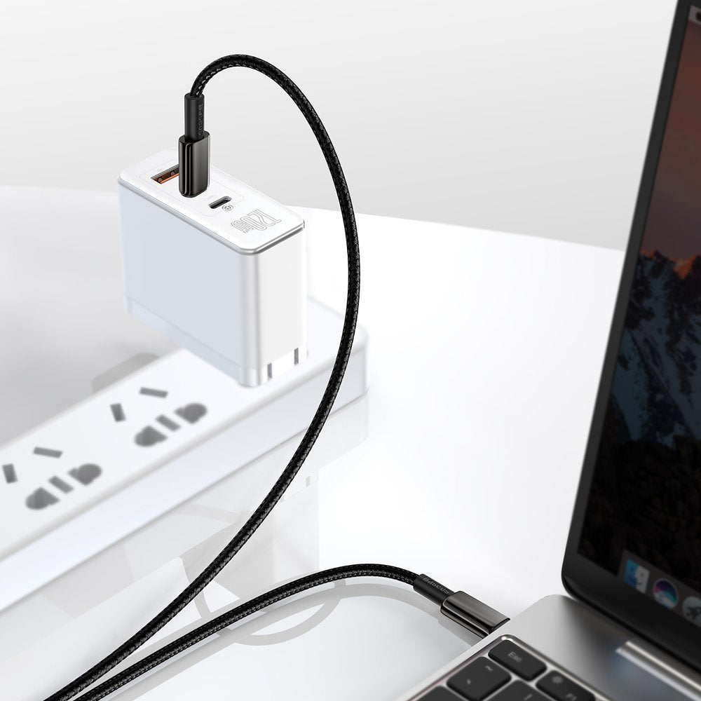 Baseus CATWJ-A01 USB-C - USB-C PD QC kabel 100W 5A 480Mb/s 2m - sort