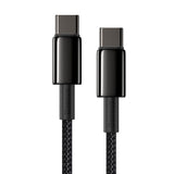 Baseus CATWJ-A01 USB-C - USB-C PD QC kabel 100W 5A 480Mb/s 2m - sort