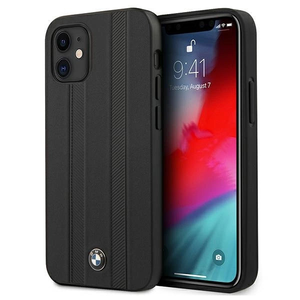 Etui BMW BMHCP12STTBK iPhone 12 mini 5,4" sort/sort hårdkasse Signature Tire Marks