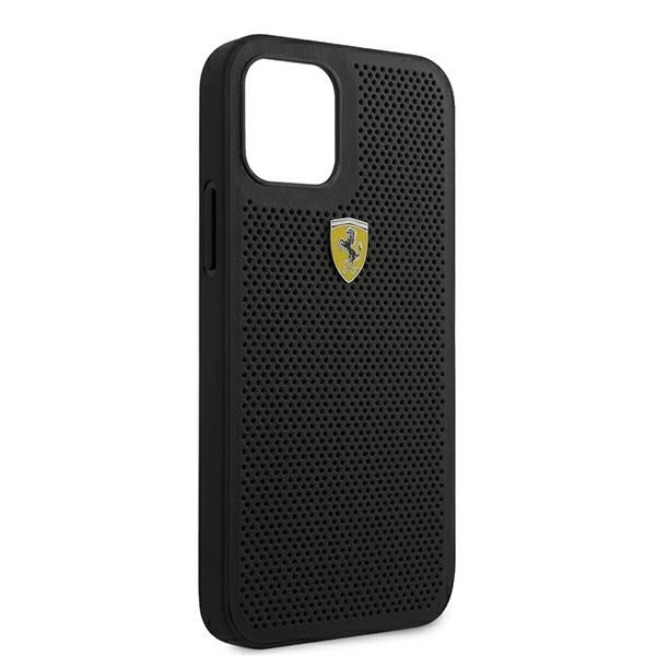 Ferrari FESPEHCP12LBK iPhone 12 Pro Max 6.7" sort/sort hårdkasse på sporet perforeret
