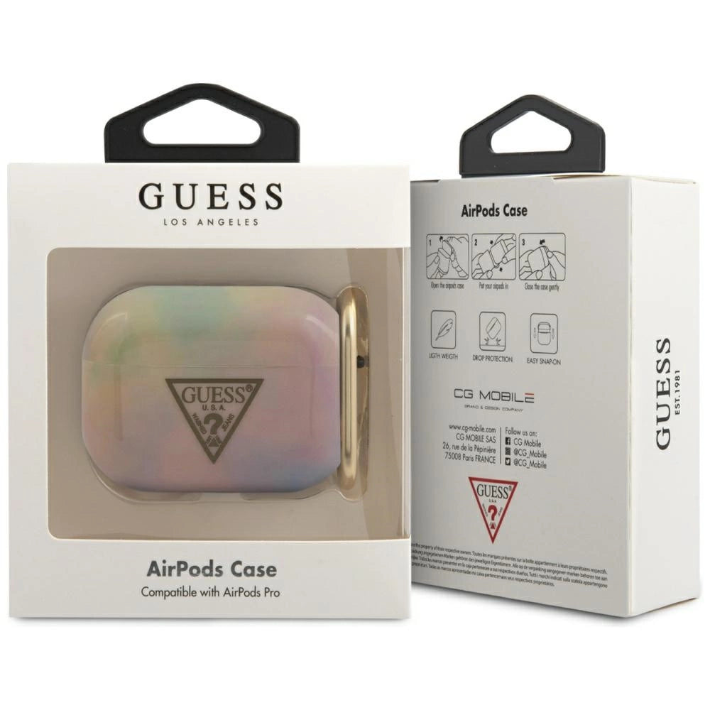 Guess GUACAPTPUMCGG01 AirPods Pro cover pink/pink Tie & Dye Collection