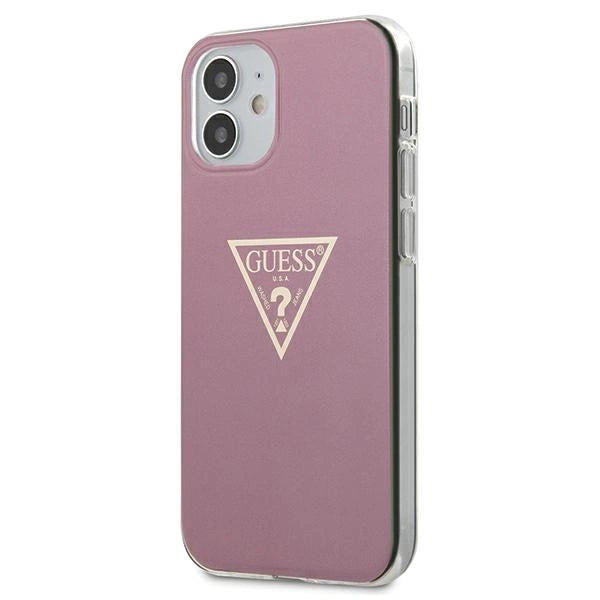 Guess GUHCP12SPCUMPTPI iPhone 12 mini 5.4" pink/pink hardcase Metallic Collection