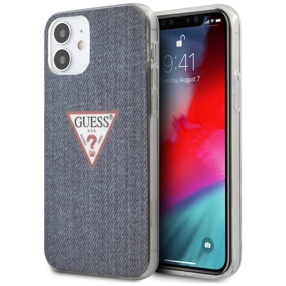 Guess GUHCP12SPCUJULDB iPhone 12 mini 5.4" marine/mørkblå hardcase Jeans Collection