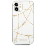 Guess GUHCP12SPCUCHWH iPhone 12 mini 5.4" hvid/hvid hardcase Gold Chain Collection