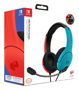PDP LVL40 Headset Ledningsført Spil Sort, Blå, Rød