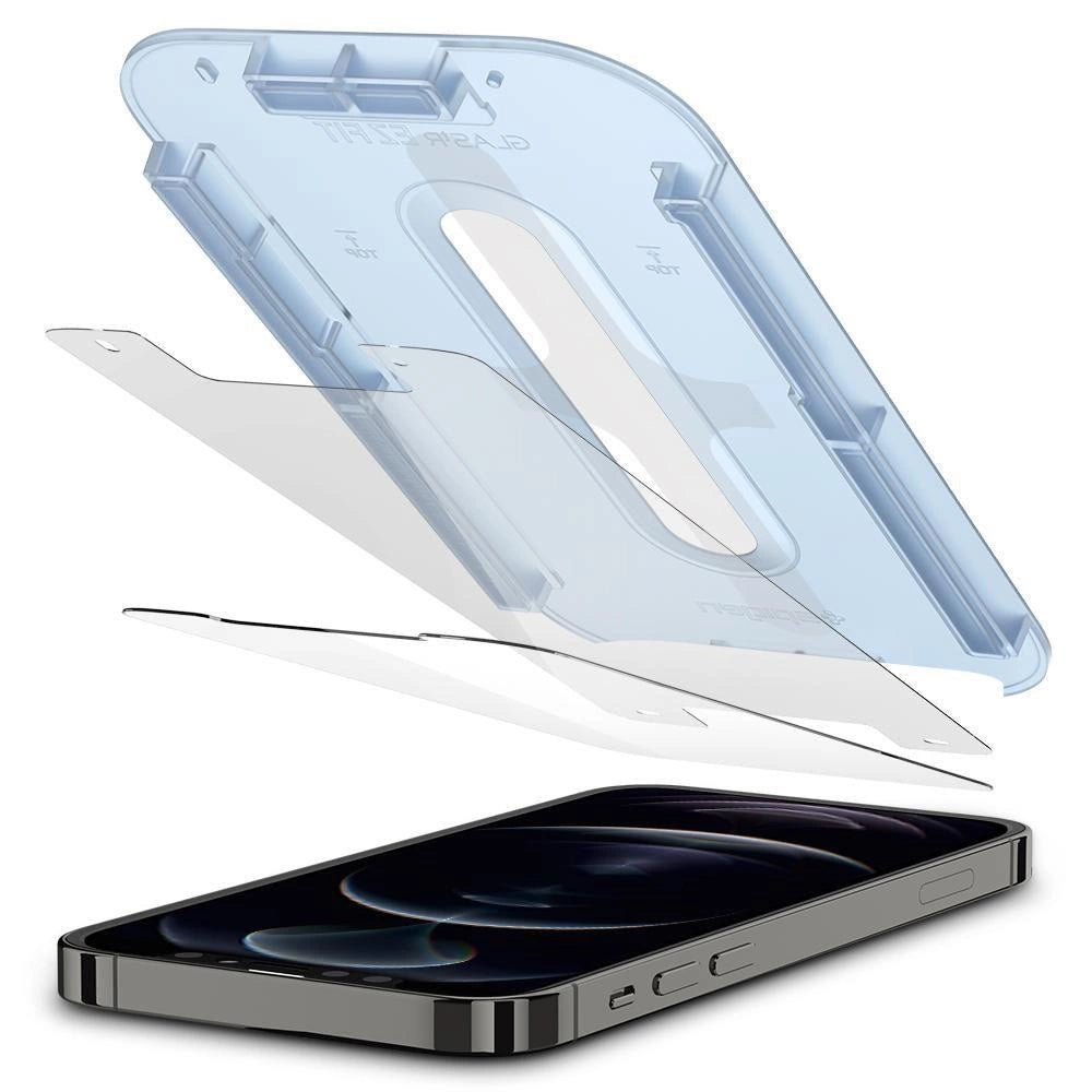 Spigen Glas.tR EZ Fit tempereret glas til iPhone 12 / iPhone 12 Pro - 2 stk.