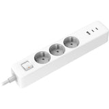 Xiaomi Power Strip 2C1A (3 stikkontakter, 2 USB, 1 Type-C) 1,4 m, hvid EU BHR07UKEU