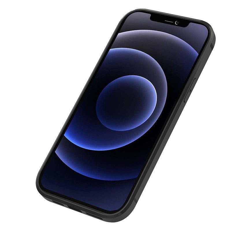 Nillkin Aoge læderfoder Fleksibel pansret ægte læderfoder med lomme til iPhone 12 Mini sort