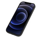 Nillkin Aoge læderfoder Fleksibel pansret ægte læderfoder med lomme til iPhone 12 Mini sort