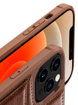 Nillkin Aoge læderfoder Fleksibel pansret ægte læderfoder med lomme til iPhone 12 Mini sort