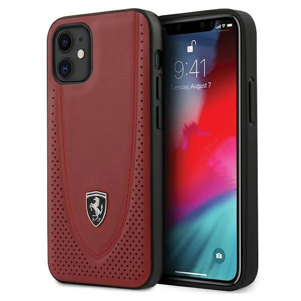 Ferrari FEOGOHCP12SRE iPhone 12 mini 5.4" rød/rød hardcase Off Track perforeret