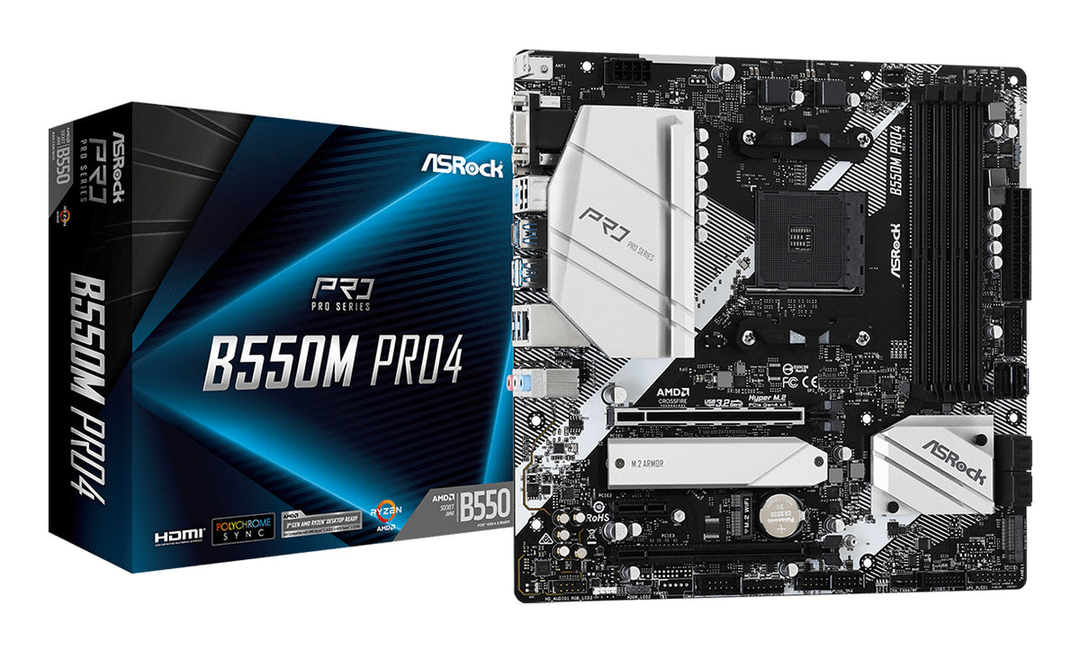 ASRock B550M Pro4 Micro-ATX AM4 AMD B550