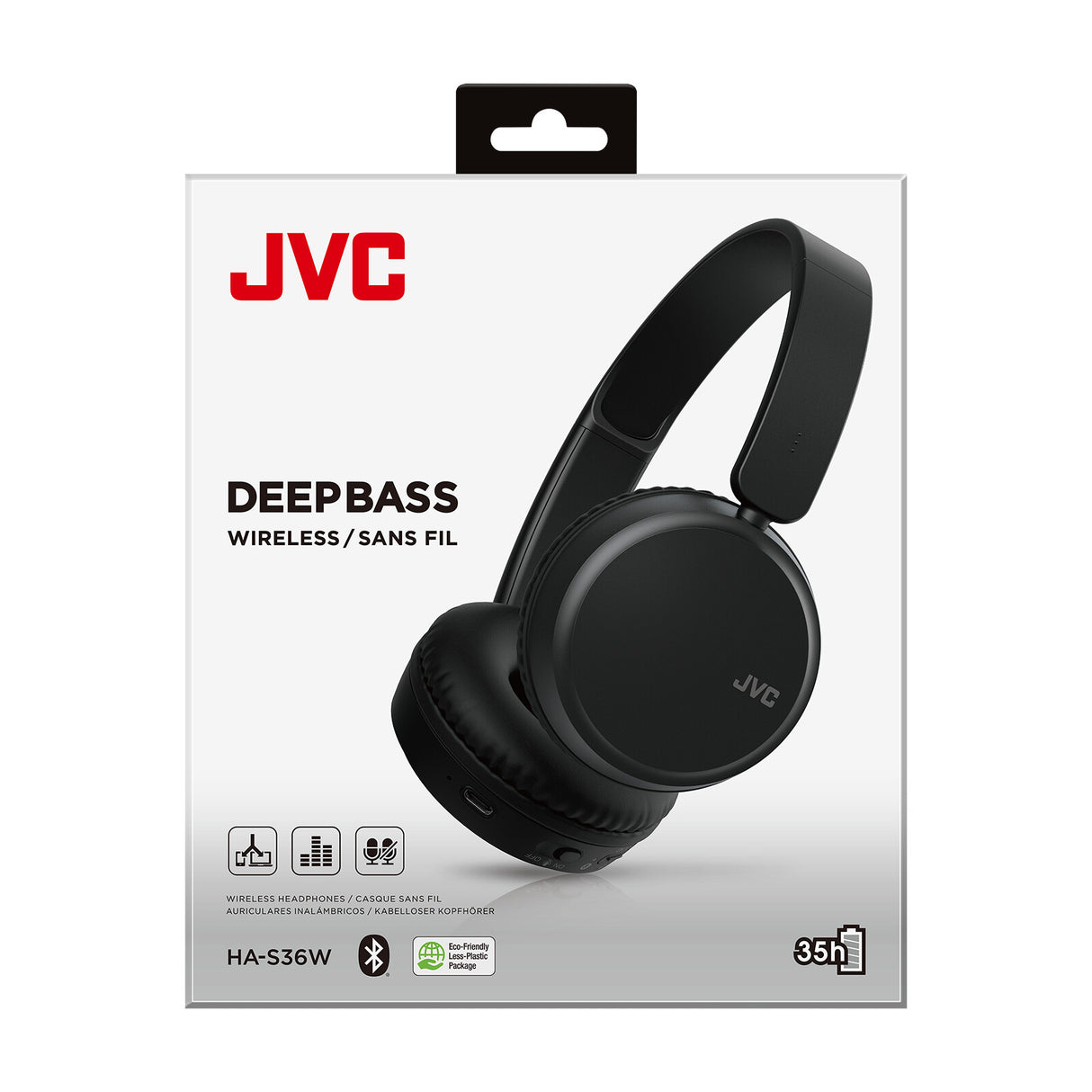 JVC HA-S36W Headset Trådløs Opkald/musik Bluetooth Sort