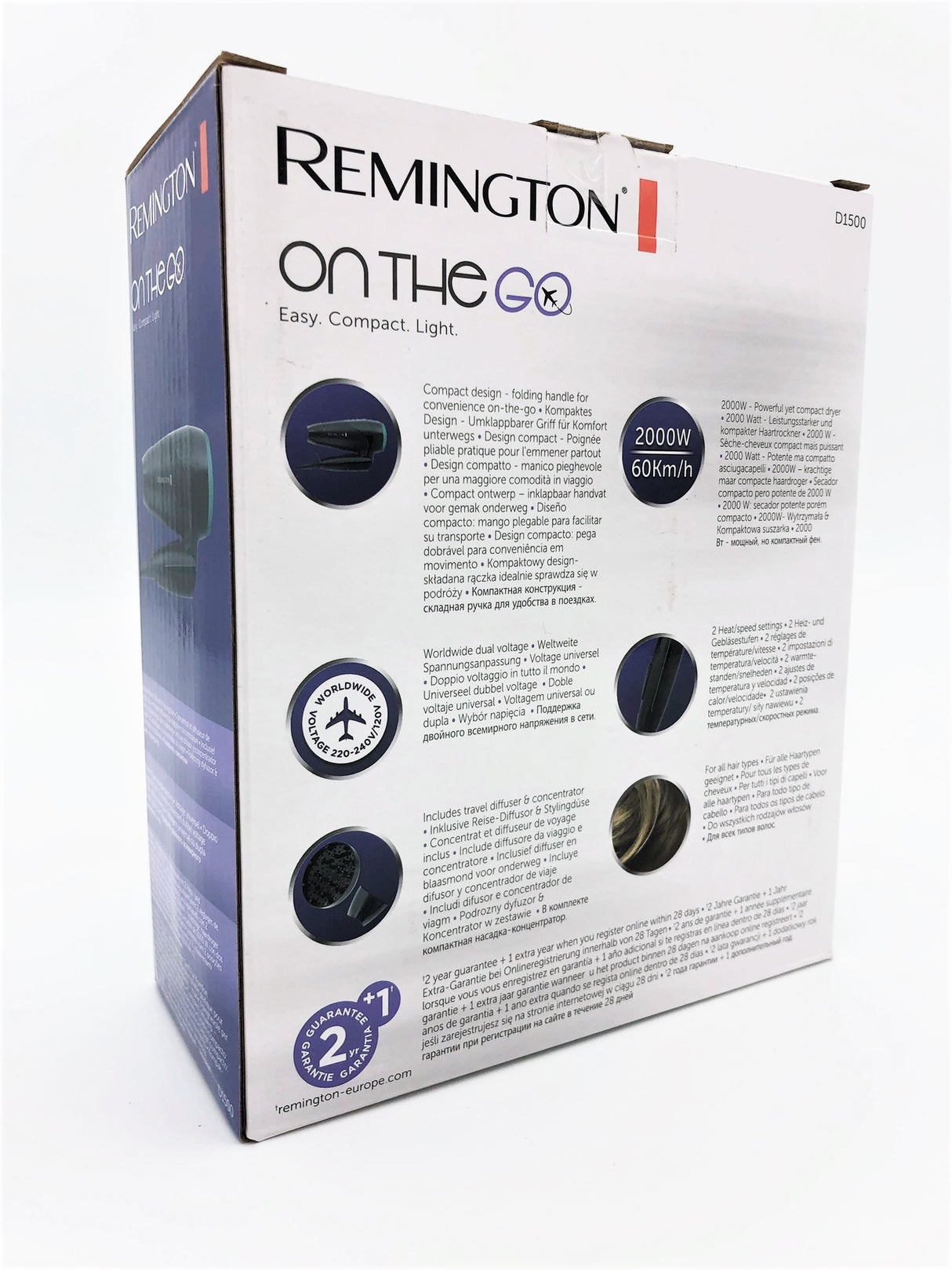 Remington Hårtørrer D1500