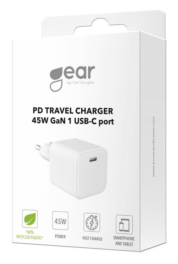 Gear 665143 oplader til mobil enhed Smartphone, Tablet Hvid Vekselstrøm Hurtig opladning Indendørs