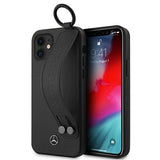 Mercedes MEHCP12SLSSBK iPhone 12 mini 5,4" sort/sort hårdkasse Strap Line