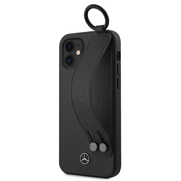Mercedes MEHCP12SLSSBK iPhone 12 mini 5,4" sort/sort hårdkasse Strap Line