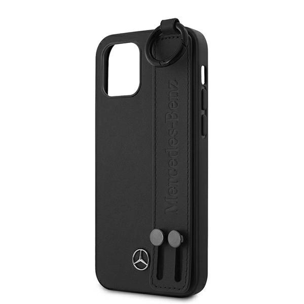 Mercedes MEHCP12SLSSBK iPhone 12 mini 5,4" sort/sort hårdkasse Strap Line