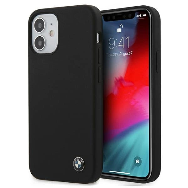 Etui BMW BMHCP12SSILBK iPhone 12 mini 5,4" sort/sort hårdkasse Silikon Signatur
