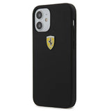 Ferrari FESSIHCP12SBK iPhone 12 mini 5.4" sort/sort hårdkasse On Track Silicone