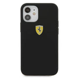Ferrari FESSIHCP12SBK iPhone 12 mini 5.4" sort/sort hårdkasse On Track Silicone