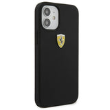 Ferrari FESSIHCP12SBK iPhone 12 mini 5.4" sort/sort hårdkasse On Track Silicone
