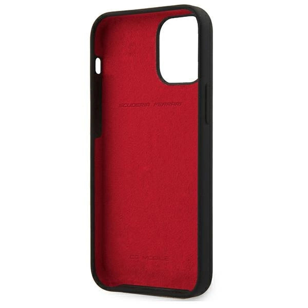 Ferrari FESSIHCP12SBK iPhone 12 mini 5.4" sort/sort hårdkasse On Track Silicone
