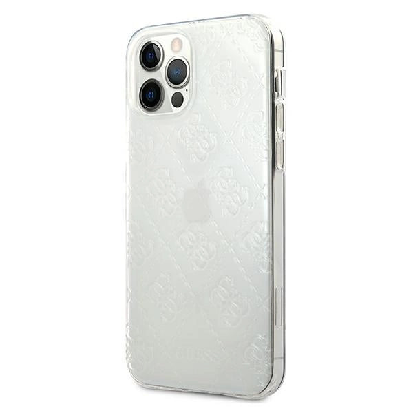 Guess GUHCP12M3D4GTR iPhone 12/12 Pro 6.1" gennemsigtige hardcase 4G 3D Pattern Collection