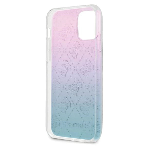 Guess GUHCP12S3D4GGBP iPhone 12 mini 5.4" blå-rosa/blå-rosa hardcase 4G 3D Pattern Collection