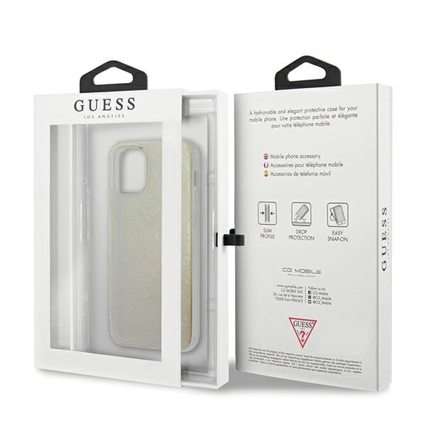 Guess GUHCP12S3D4GIRBL iPhone 12 mini 5.4 iriserende/opale hardcase 4G 3D mønster samling