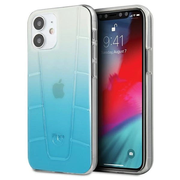 Mercedes MEHCP12SCLGBL iPhone 12 mini 5,4" Niebieski/blå hardcase Transparent Line