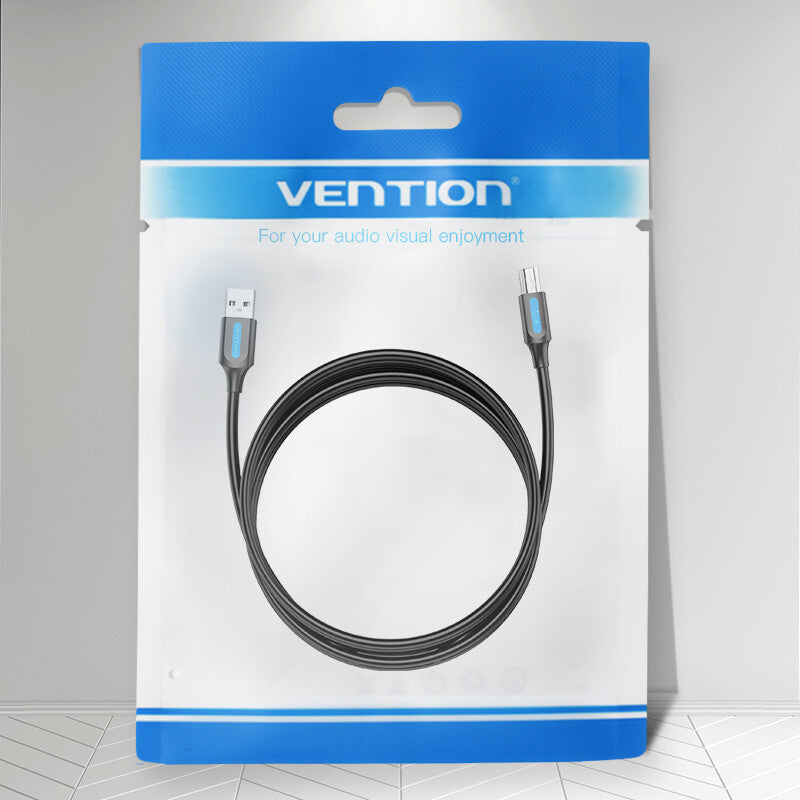 Vention COQBJ USB-kabel USB 2.0 0,5 m USB A USB B 0,48 Gbit/sek. Sort