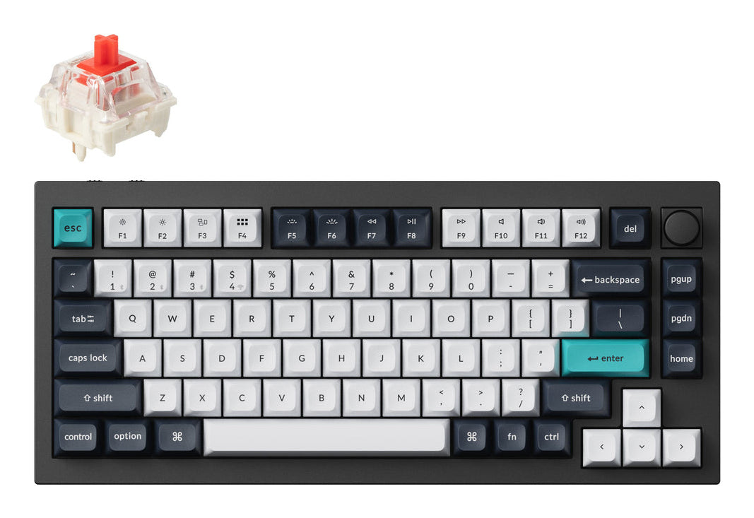 Keychron Q1 Max tastatur Universel USB + RF Wireless + Bluetooth QWERTY Nordisk Sort