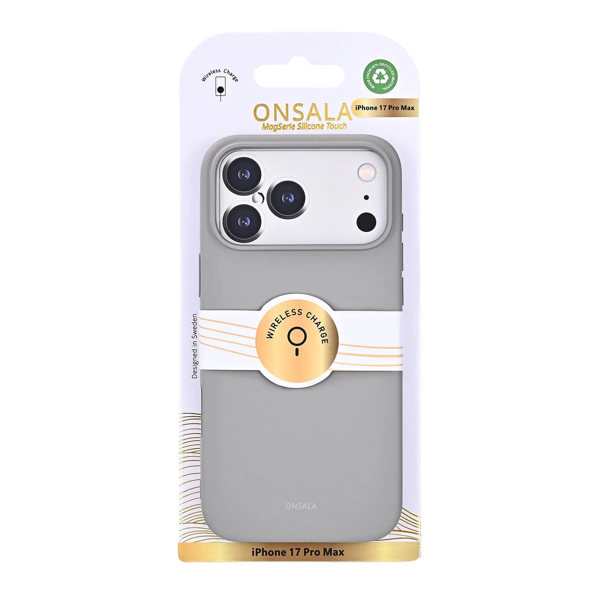 Mobilcover med Silikone Feel Concrete - iPhone 17 Pro Max