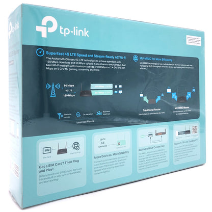 TP-Link AC1200 W-less Dual Band 4G LTE Router-Arch