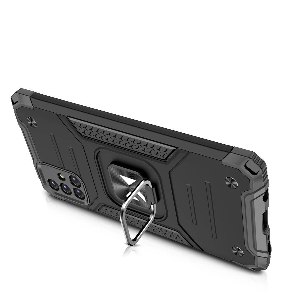 Wozinsky Ring Armor Case Kickstand Tough Rugged Cover til Samsung Galaxy M31s sølv