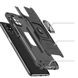 Wozinsky Ring Armor Case Kickstand Tough Rugged Cover til Samsung Galaxy M31s sølv