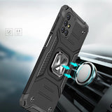 Wozinsky Ring Armor Case Kickstand Tough Rugged Cover til Samsung Galaxy M31s sølv