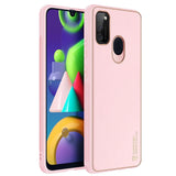Dux Ducis Yolo elegant kuffert lavet af blødt TPU og PU læder til Samsung Galaxy M30s pink