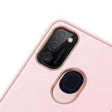 Dux Ducis Yolo elegant kuffert lavet af blødt TPU og PU læder til Samsung Galaxy M30s pink
