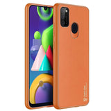 Dux Ducis Yolo elegant kuffert lavet af blødt TPU og PU læder til Samsung Galaxy M30s orange