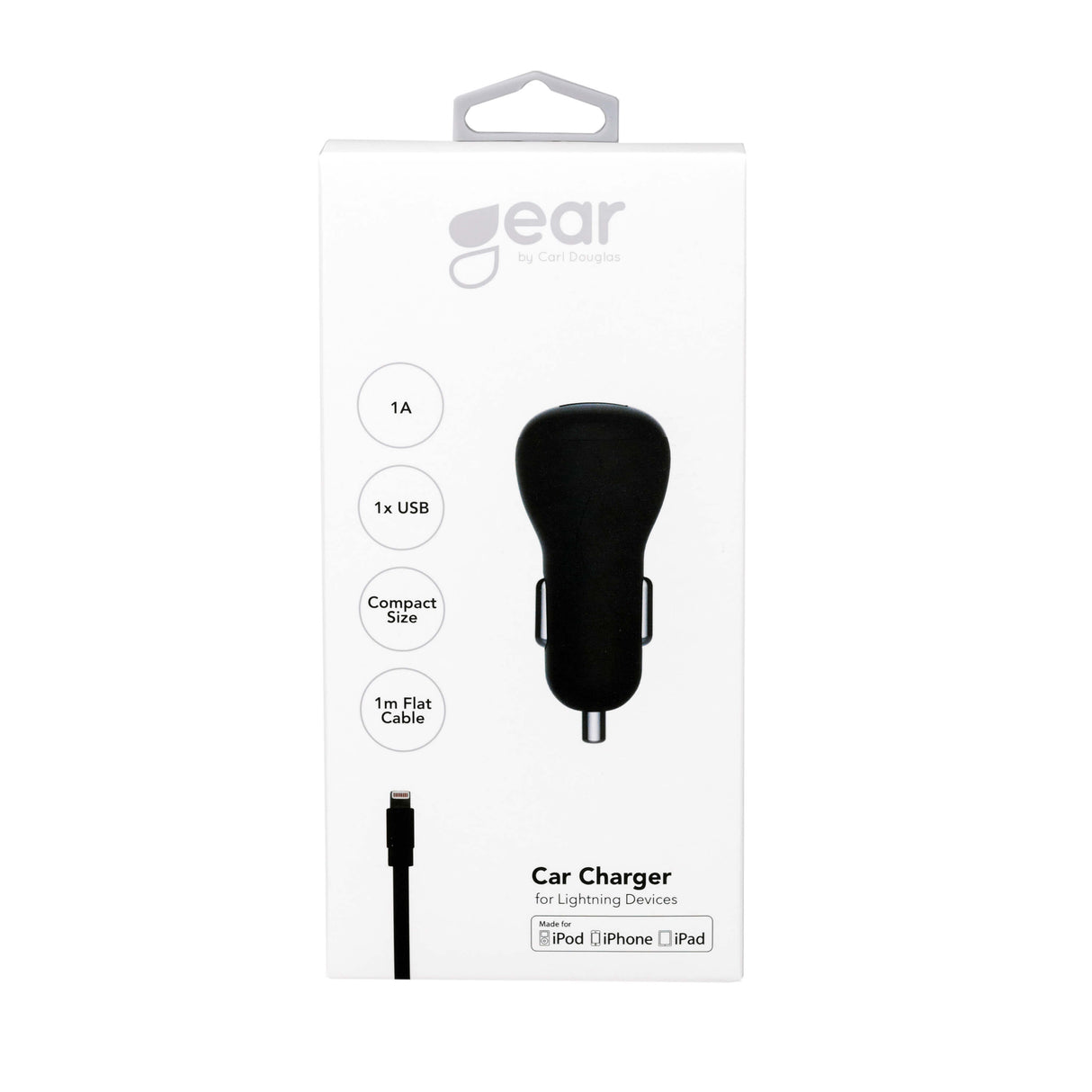 Gear Lader 12/24 V 1x Usb 1 A + Lightning Kabel 1.0m Mfi