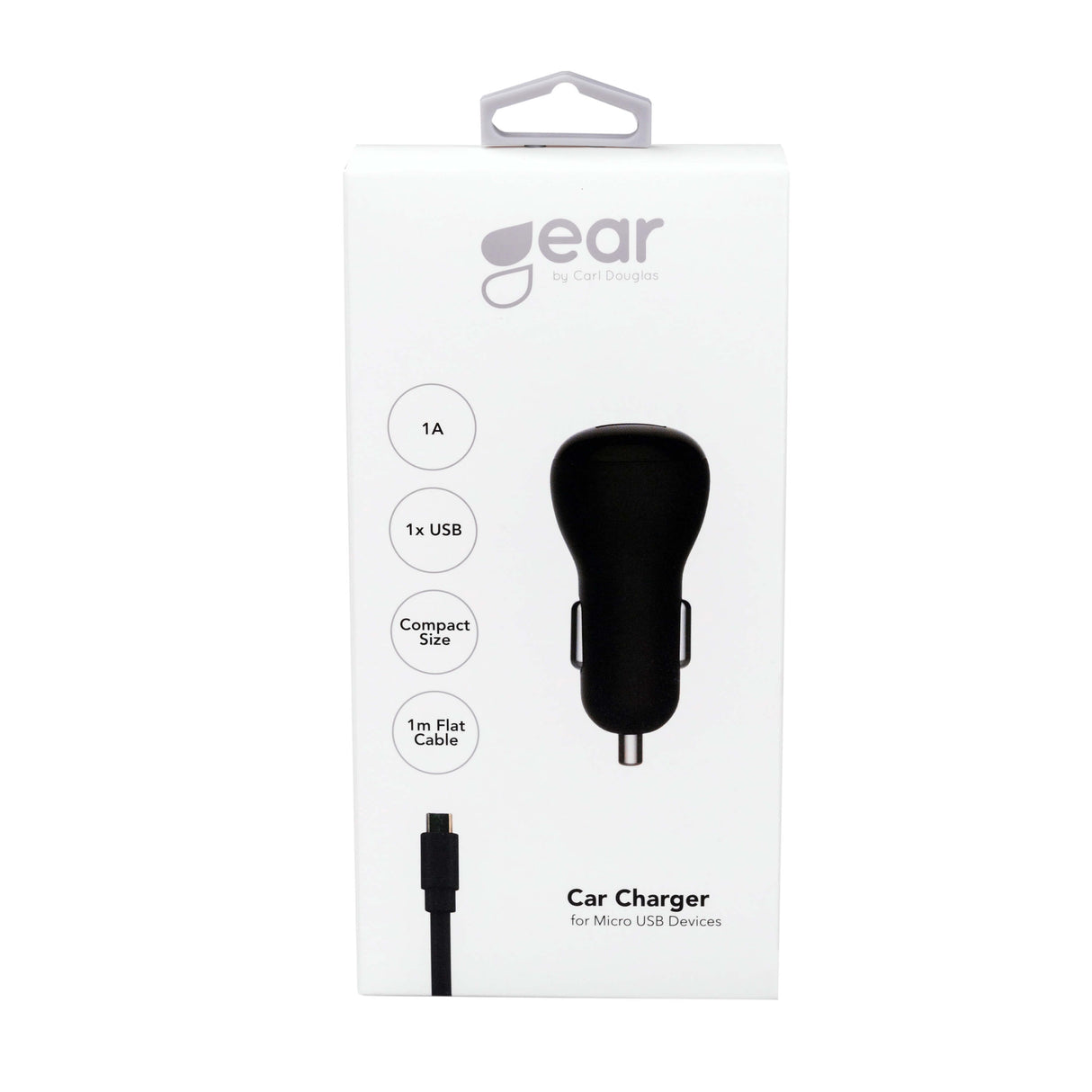 Gear Lader 12/24 V 1x Usb 1 A + Micro Usb Kabel 1.0m Sort
