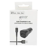 Gear Lader 12 24 V 1x Usb A 2,4 A Sort Lightning Kabel 1m Mfi C89